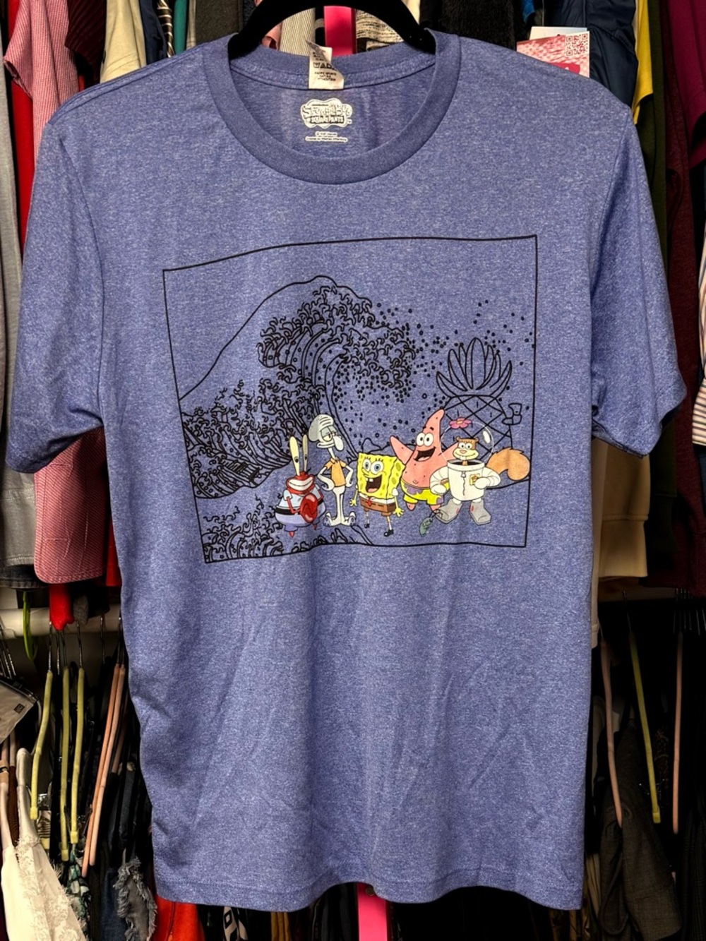 Pacific SpongeBob SquarePants youth size XL crewneck T-shirt blue short sleeves